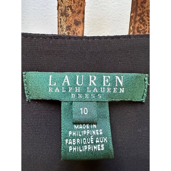 Lauren Ralph Lauren Black & White Polka Dot Dress Career‎ Office Women's Size 10 - Picture 13 of 13